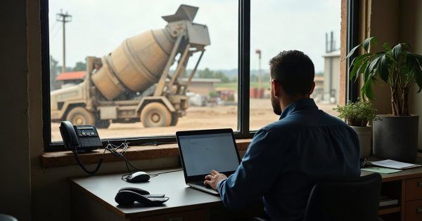 Photo: Sorting a concrete plant’s mailboxes, laptop and phones in one job
