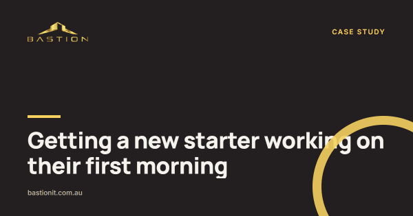 Photo: Getting a new starter working on their first morning