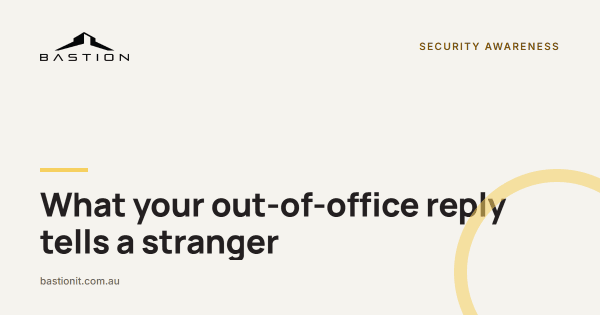 What your out-of-office reply tells a stranger