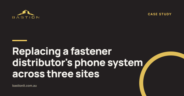 Photo: Replacing a fastener distributor’s phone system across three sites