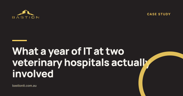 Photo: What a year of IT at two veterinary hospitals actually involved
