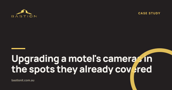 Photo: Upgrading a motel’s cameras in the spots they already covered