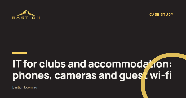 Photo: IT for clubs and accommodation: phones, cameras and guest wi-fi