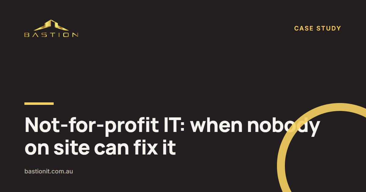 Photo: Not-for-profit IT: when nobody on site can fix it