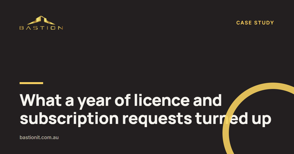 Photo: What a year of licence and subscription requests turned up