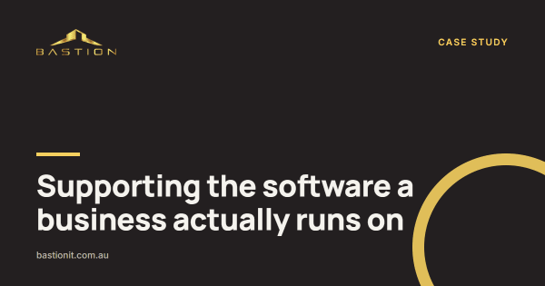 Photo: Supporting the software a business actually runs on